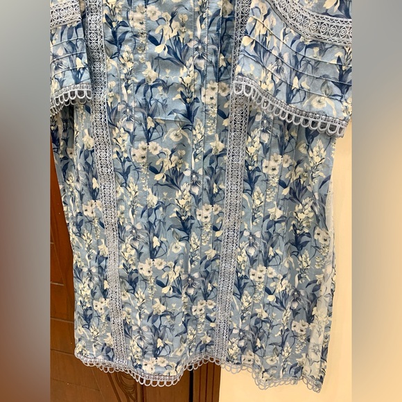 AGHA NOOR Floral Blue Dress - Picture 8 of 15